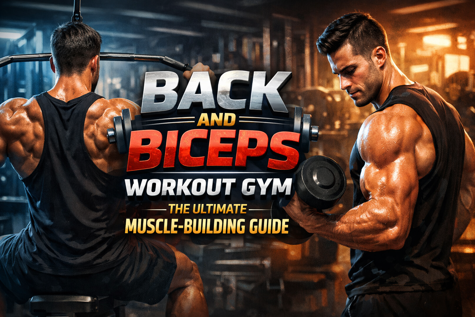 Back and Biceps Workout Gym
