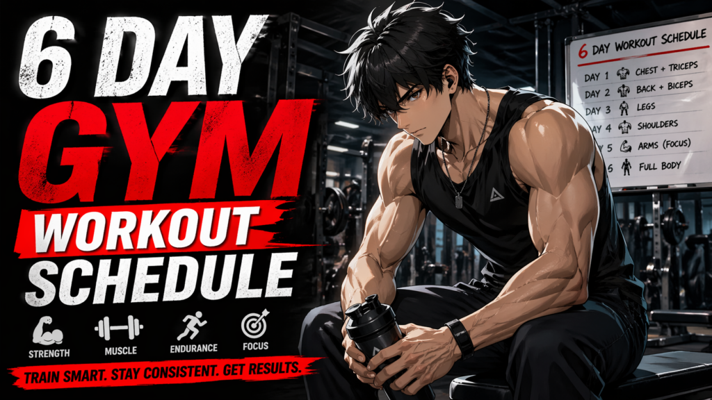6 Day Gym Workout Schedule for Building Consistency